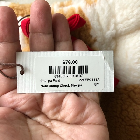 NWT Pink Chicken Sherpa Check Joggers - Picture 5 of 8